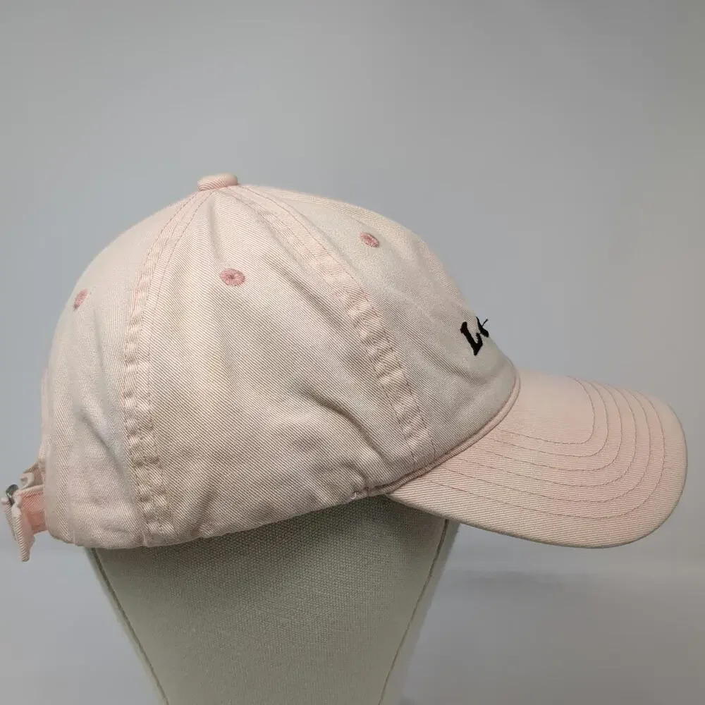 Aeropostale Baseball Cap Pink One Size Log Off Embroidered Cotton Slideback Hat